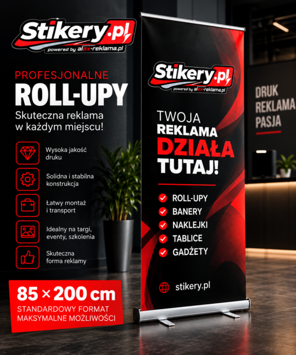 Roll-up reklamowy 85 × 200 cm